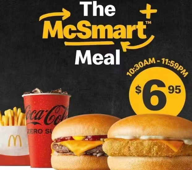 麦当劳优惠：The McSmart Meal套餐  $6.95！@ McDonald’s